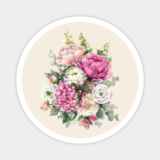 Hydrangea and Peonies Magnet